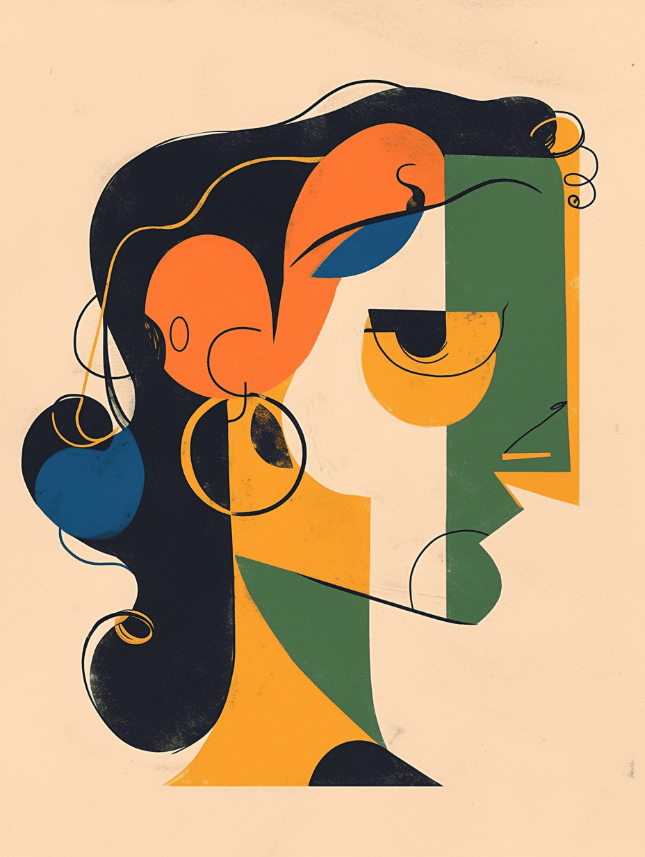 Abstract Face 643 original repeating artwork
