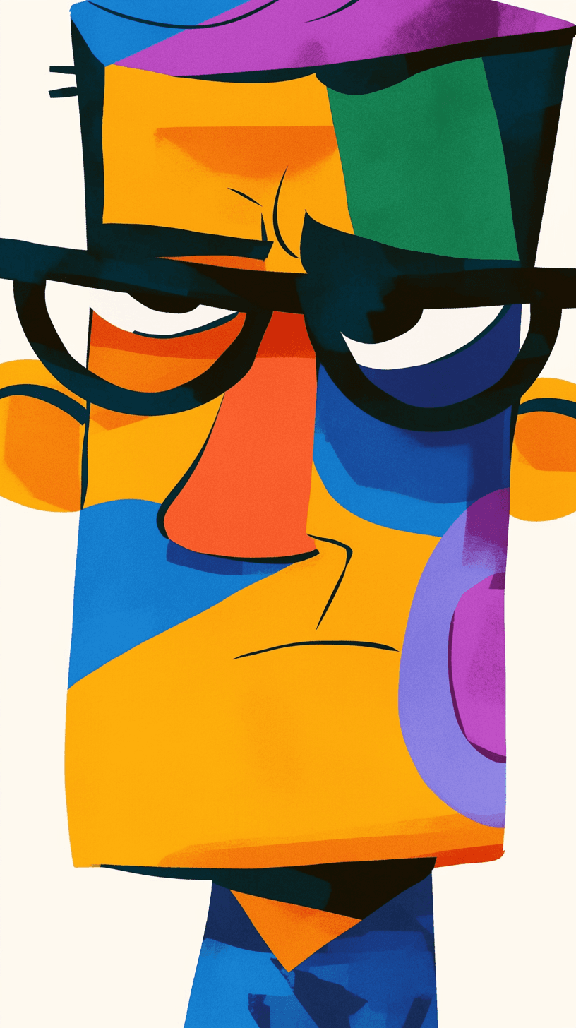 Abstract Face 188 original repeating artwork