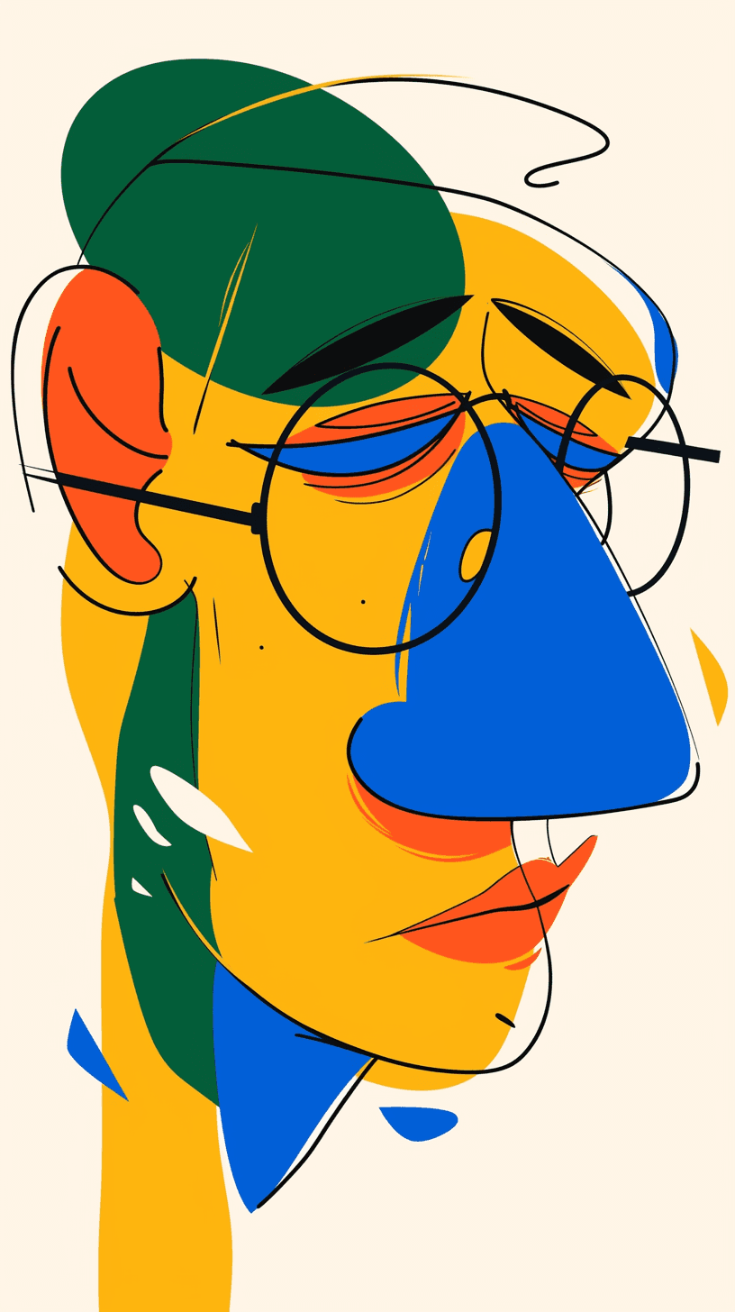 Abstract Face 642 original repeating artwork