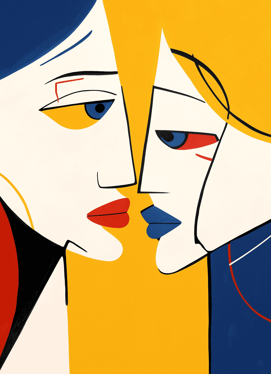 Abstract Face 253 original repeating artwork