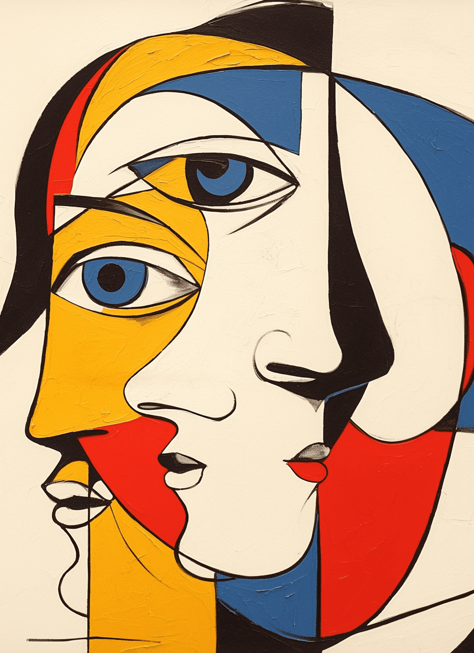 Abstract Face 443 original repeating artwork