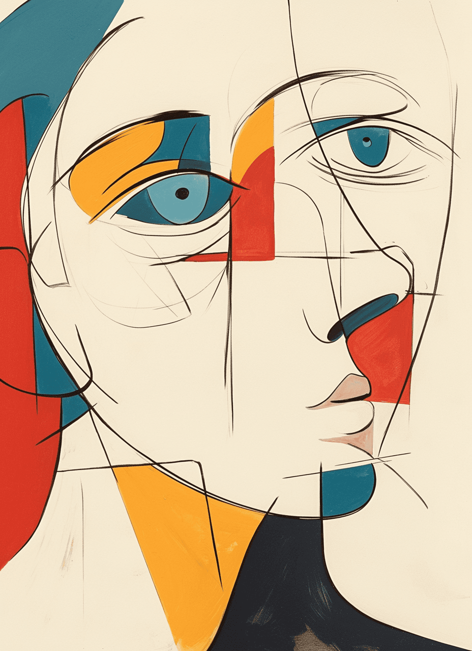 Abstract Face 411 original repeating artwork