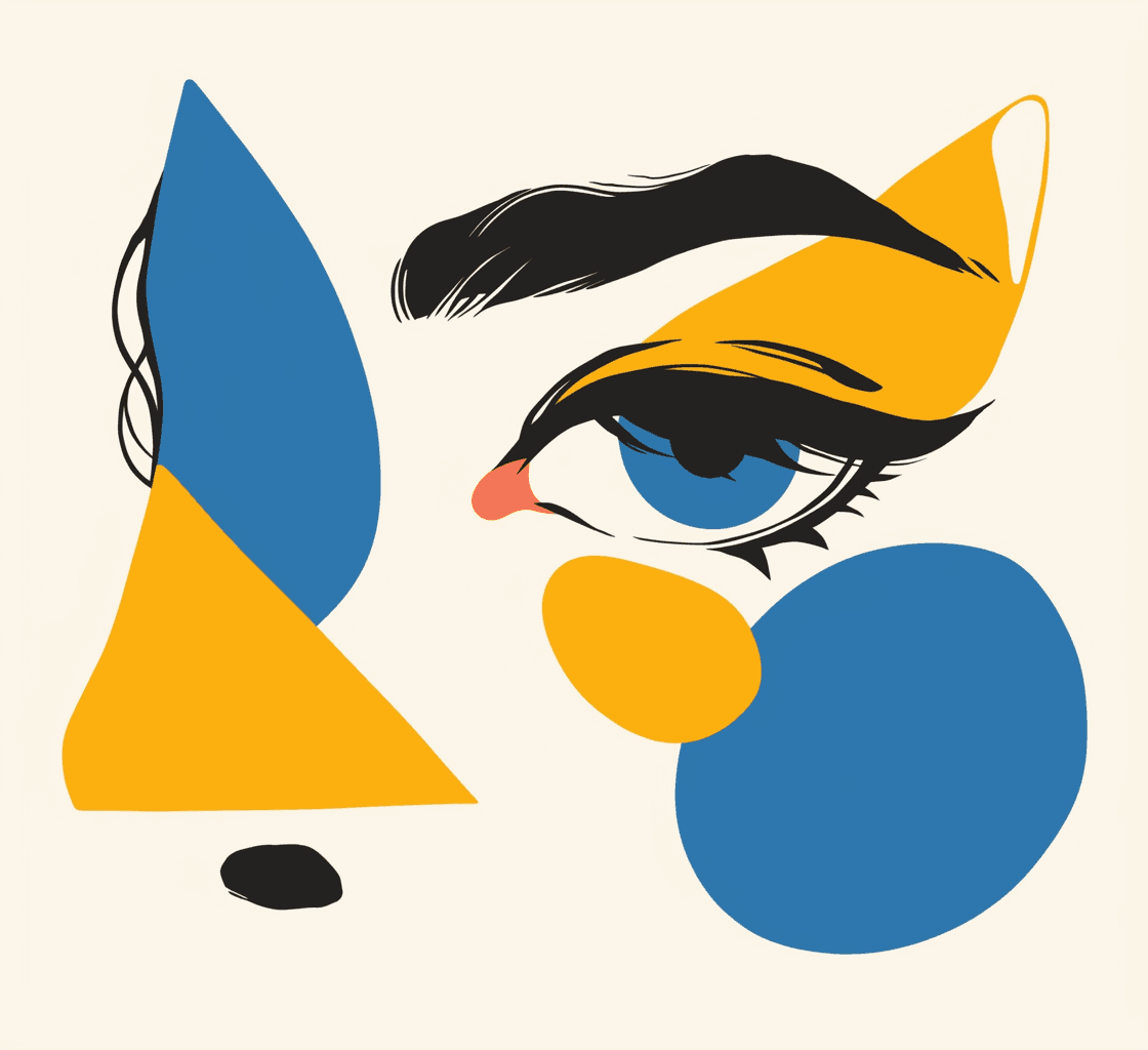 Abstract Face 153 original repeating artwork