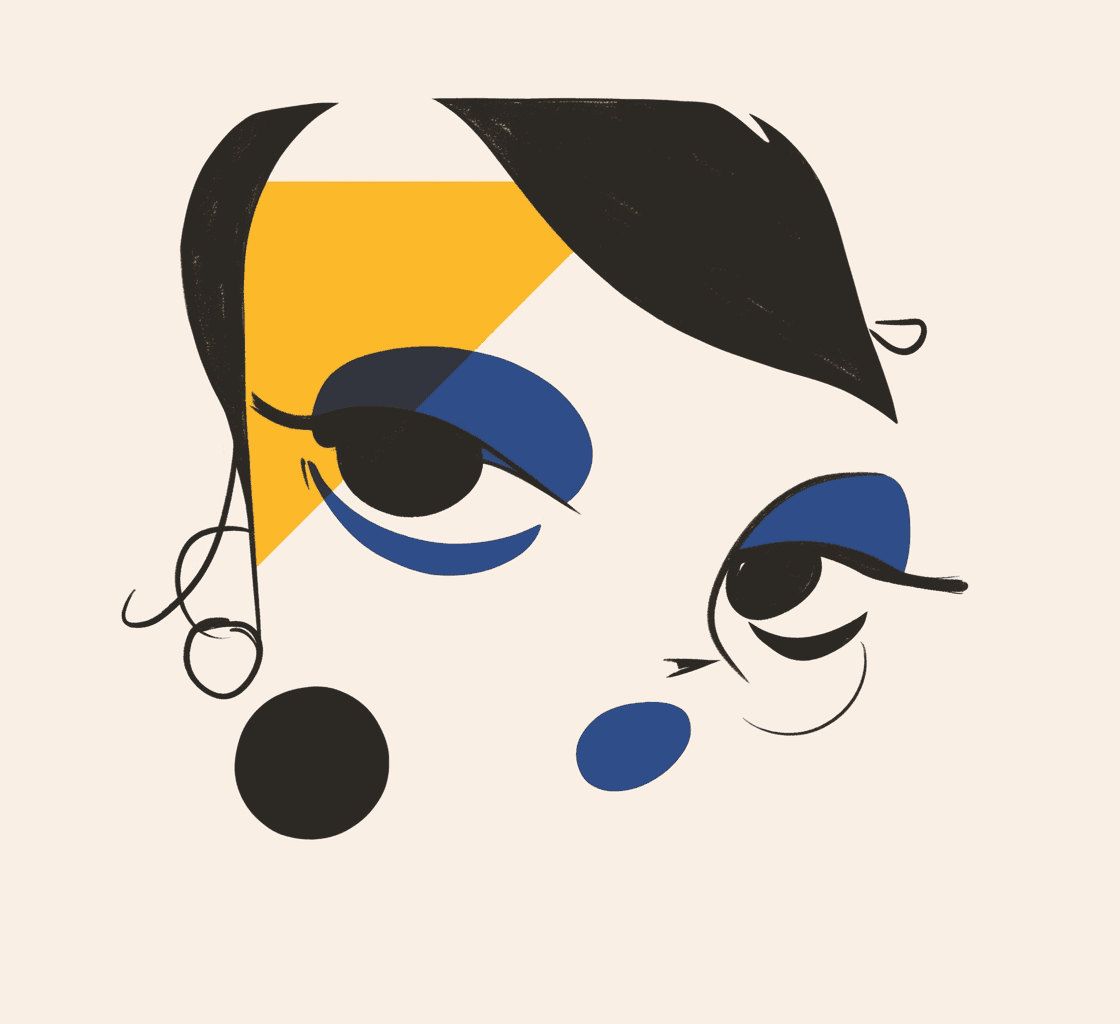 Abstract Face Spring original repeating artwork