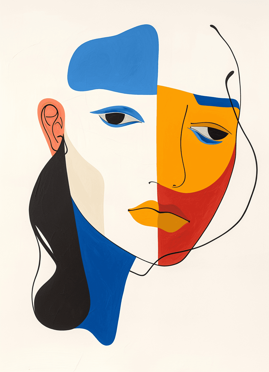Abstract Face 557 original repeating artwork