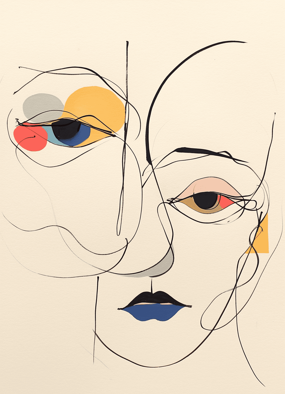 Abstract Face 626 original repeating artwork