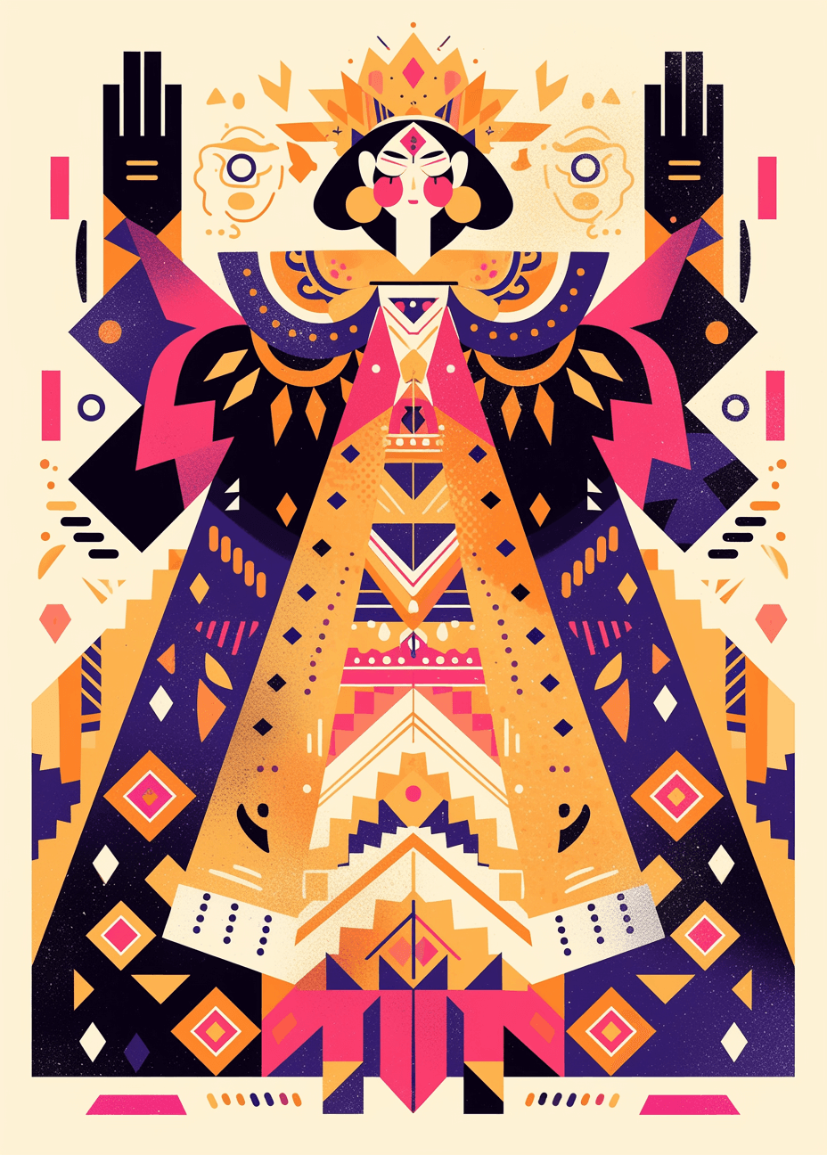Abstract Figure Gang original repeating artwork