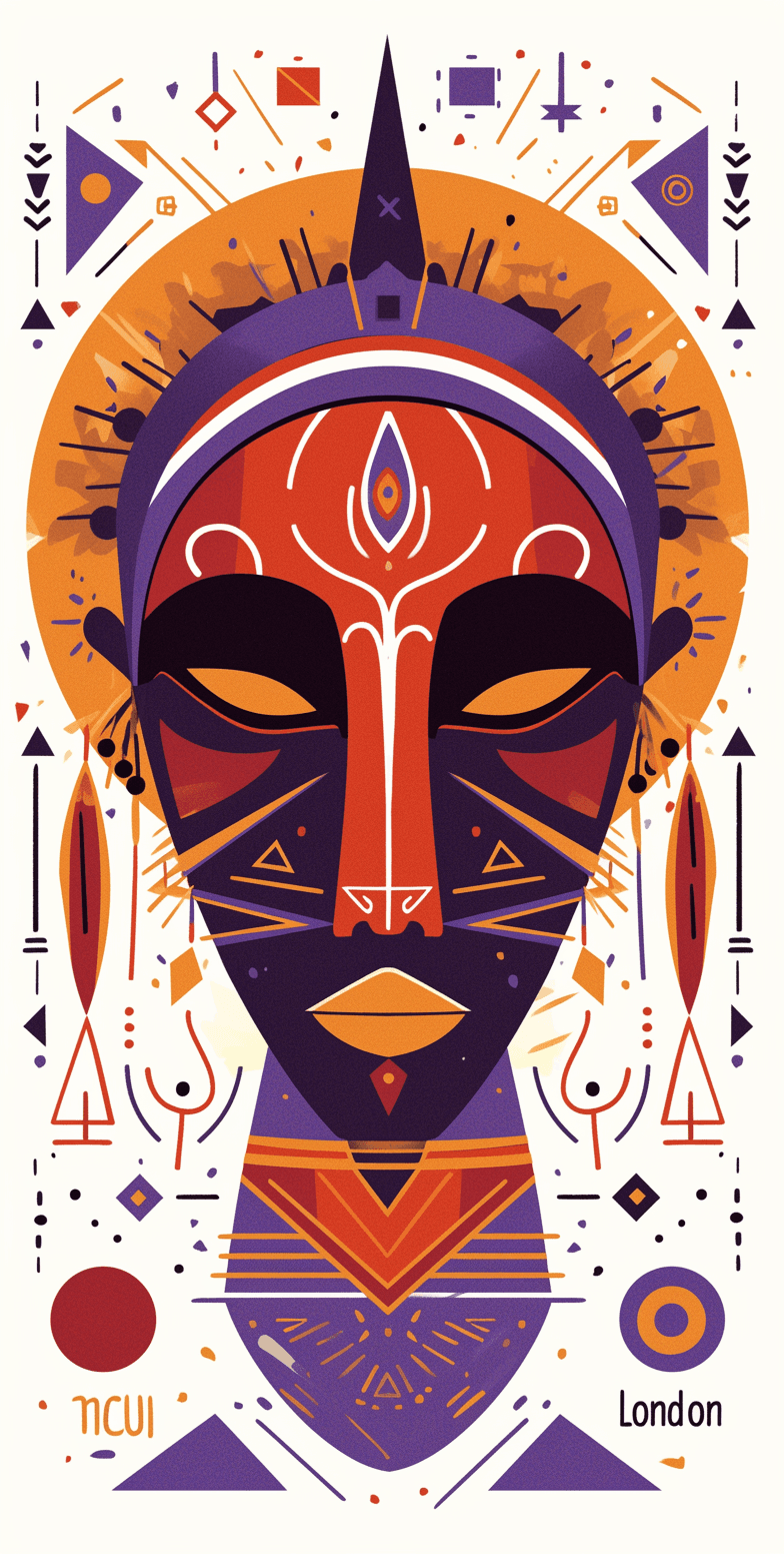 Mask Carnival original repeating artwork