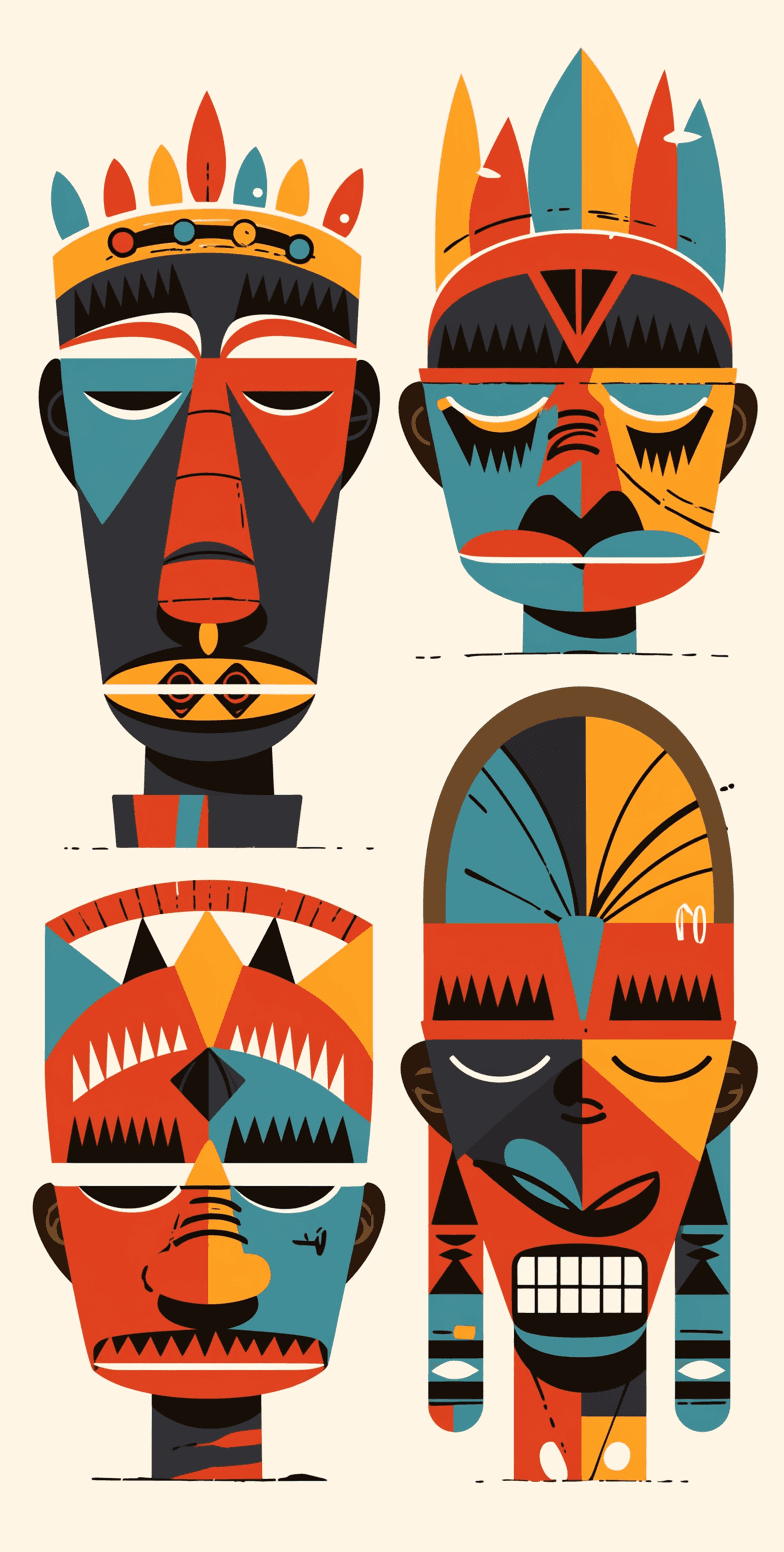 Mask Beats original repeating artwork