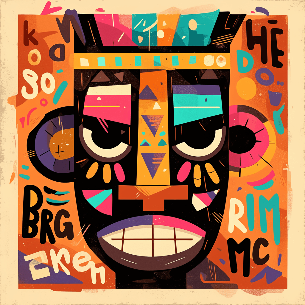 Mask Festival original repeating artwork