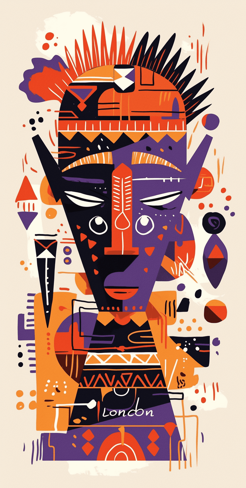 Mask Club original repeating artwork