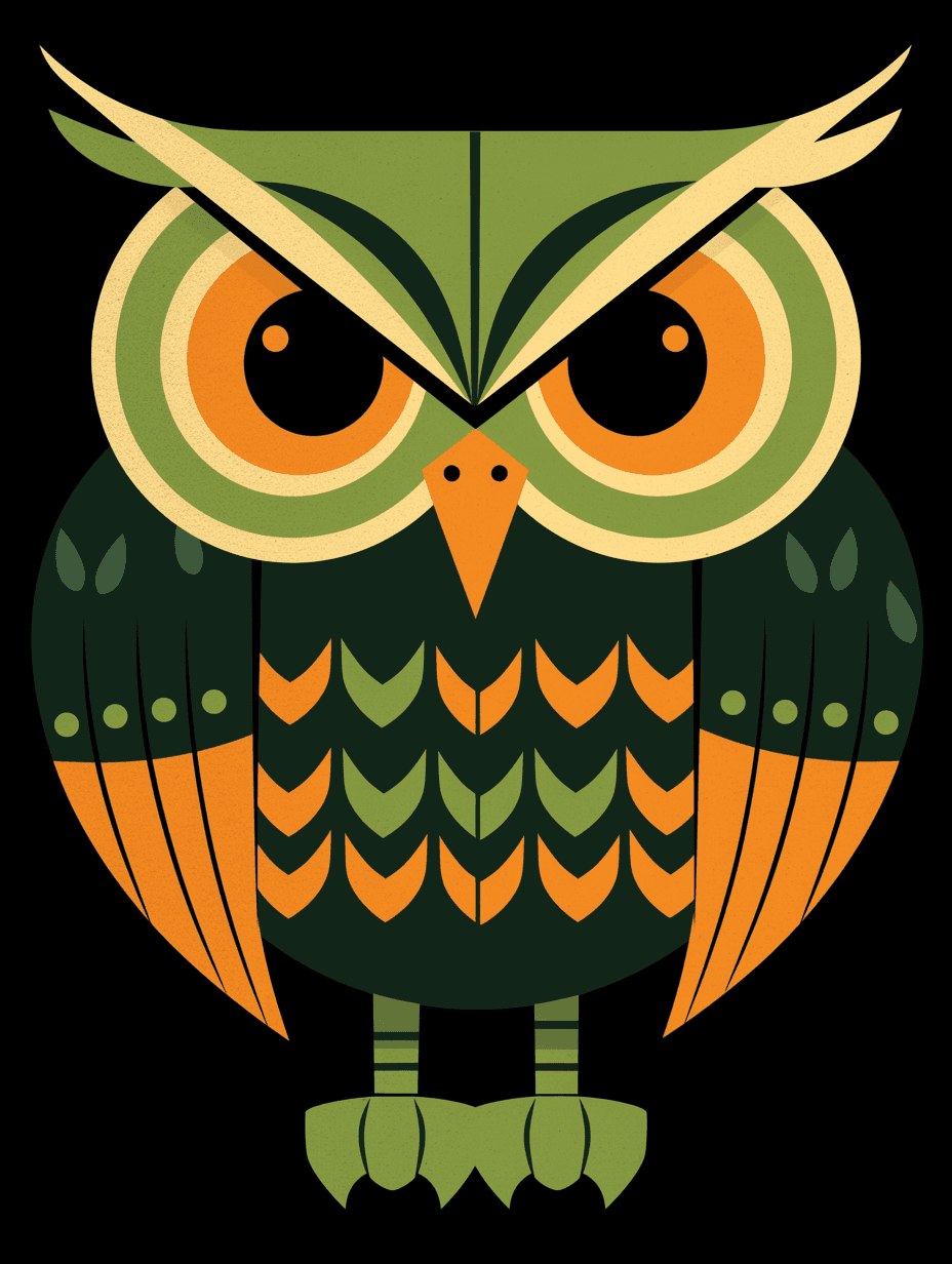 Abstract Owl Gang original repeating artwork