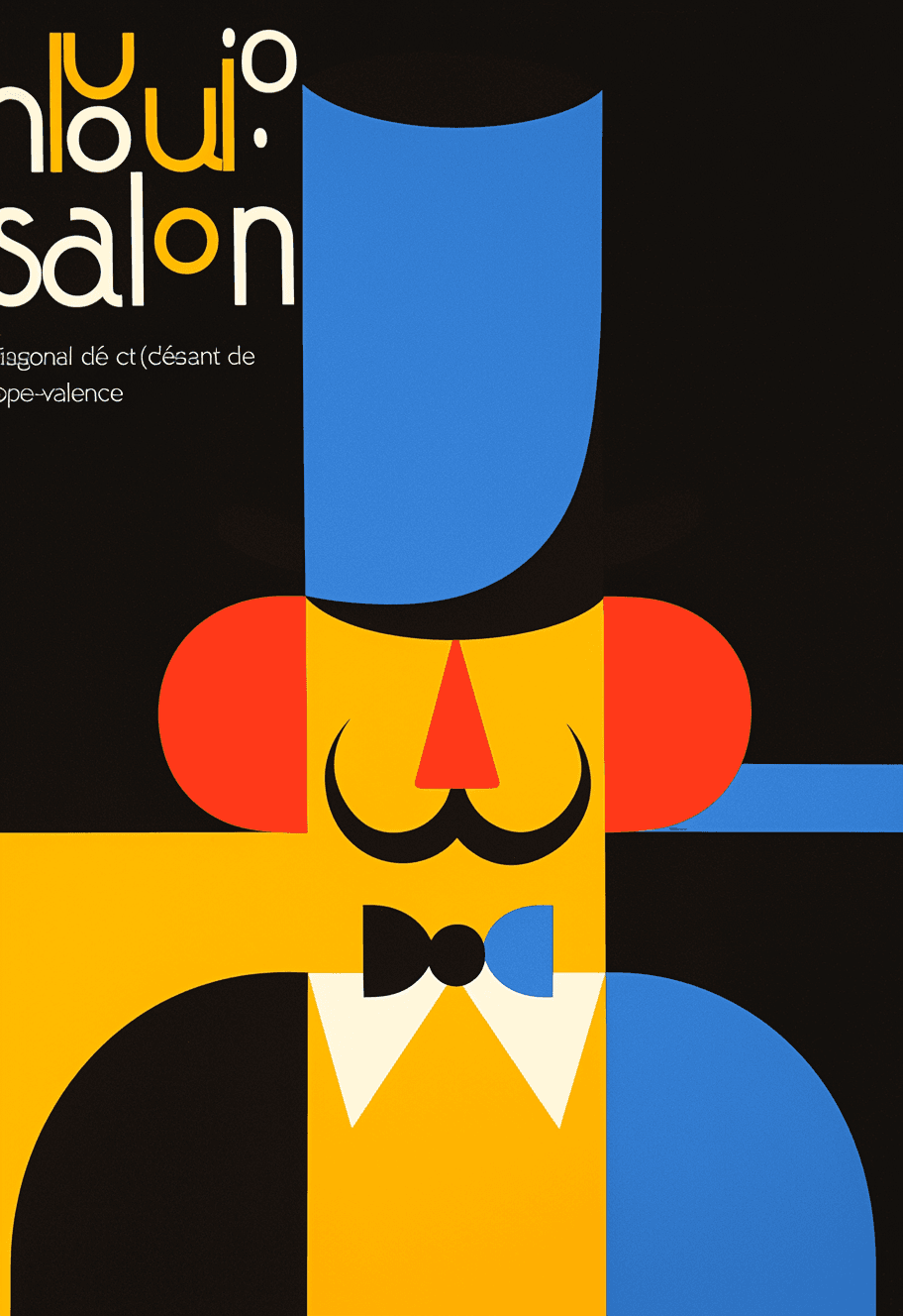 Abstract Figure Downtown original repeating artwork