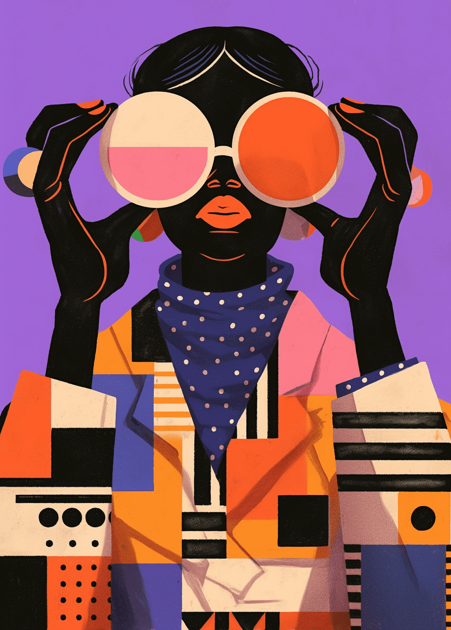 Abstract Figure Picnic original repeating artwork