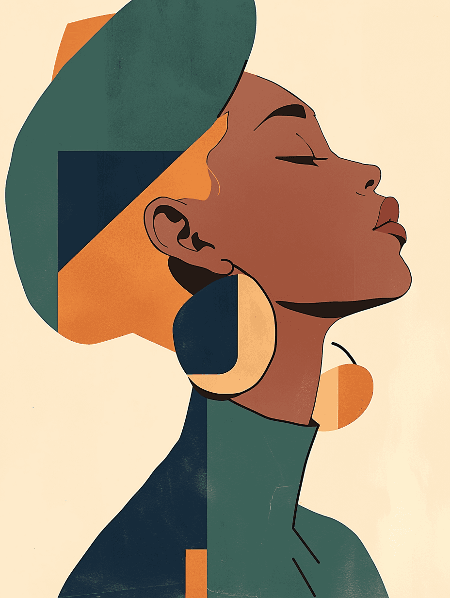 Abstract Figure Pop original repeating artwork