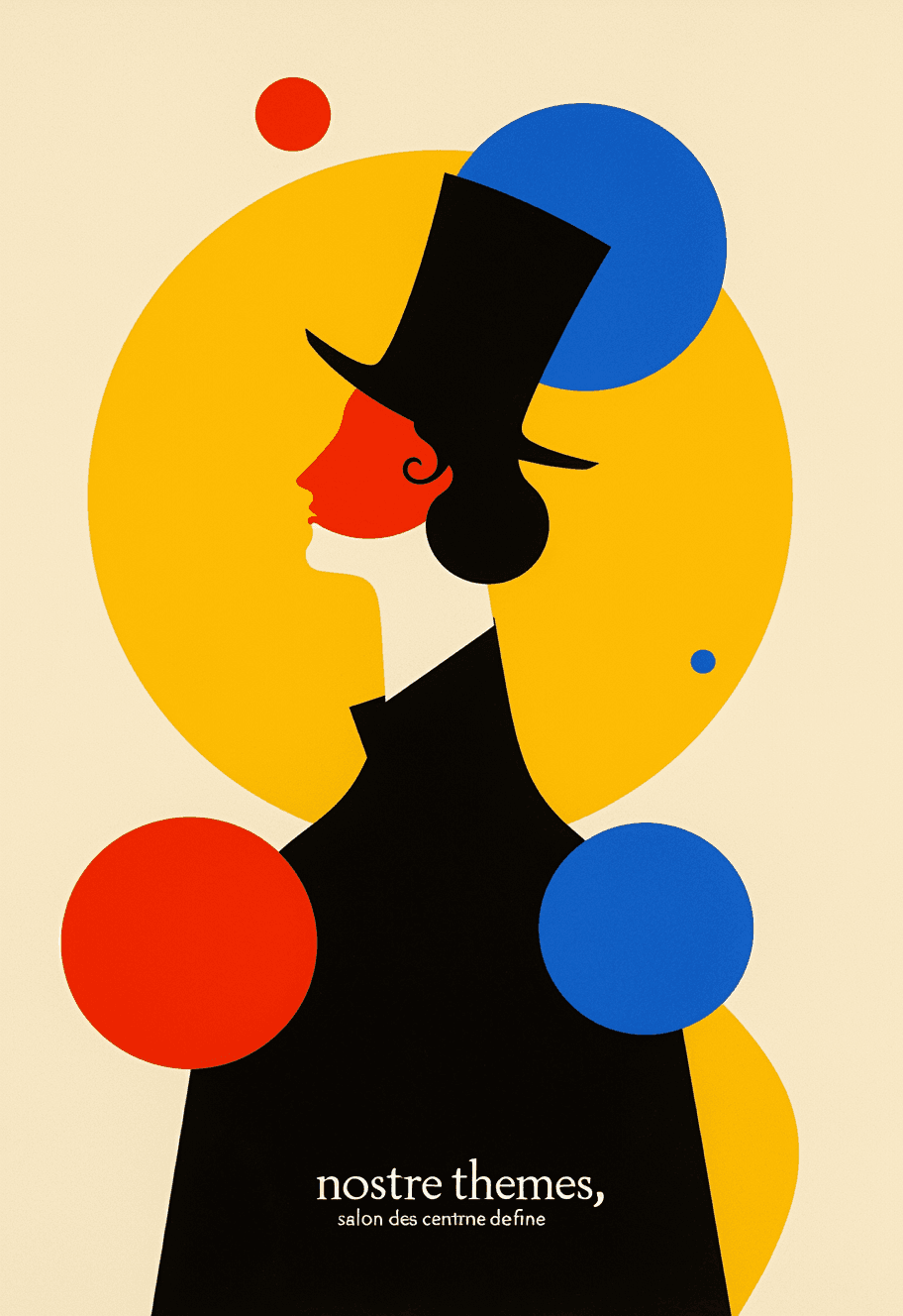 Abstract Figure Festival original repeating artwork