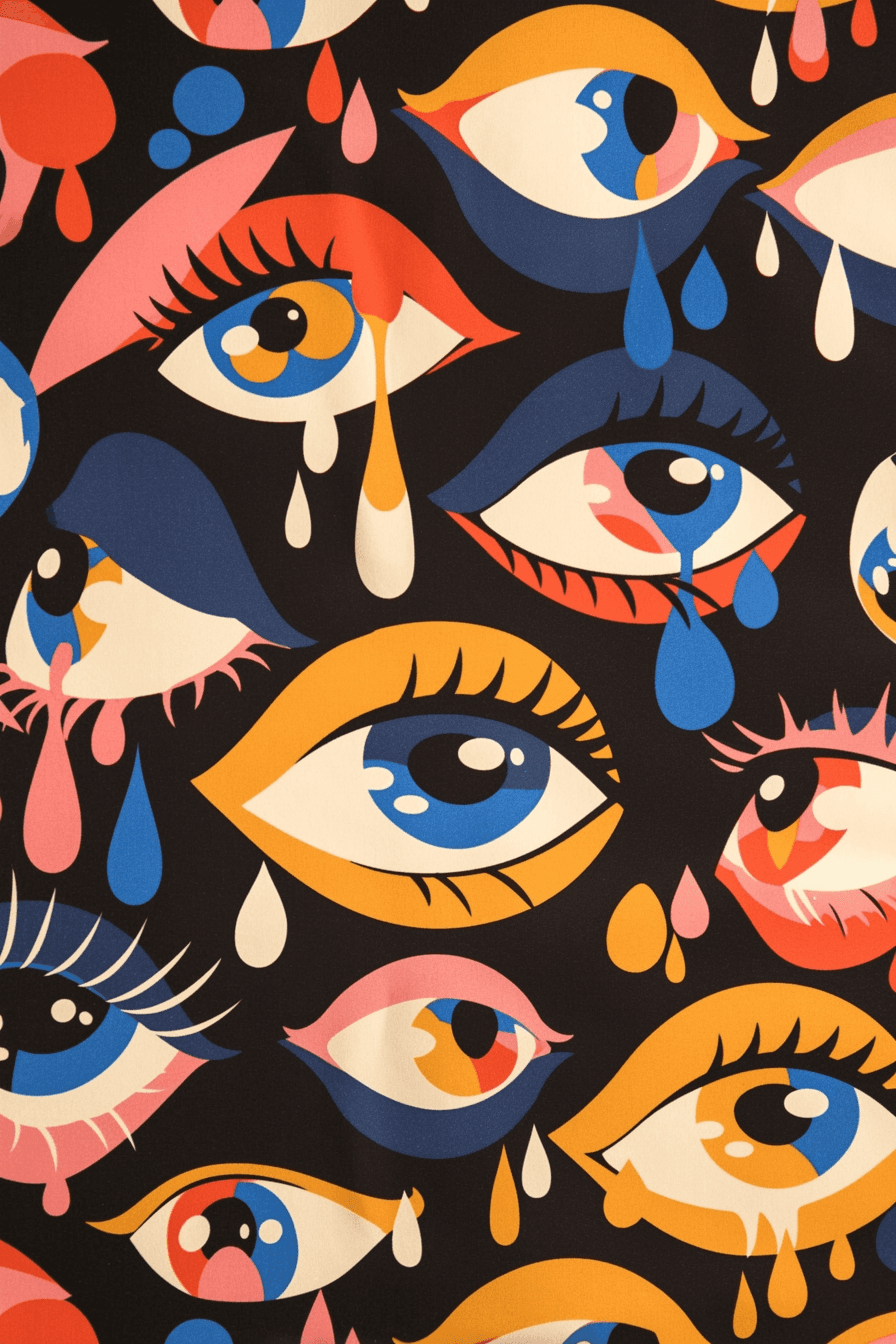 Abstract Eye Fizz original repeating artwork