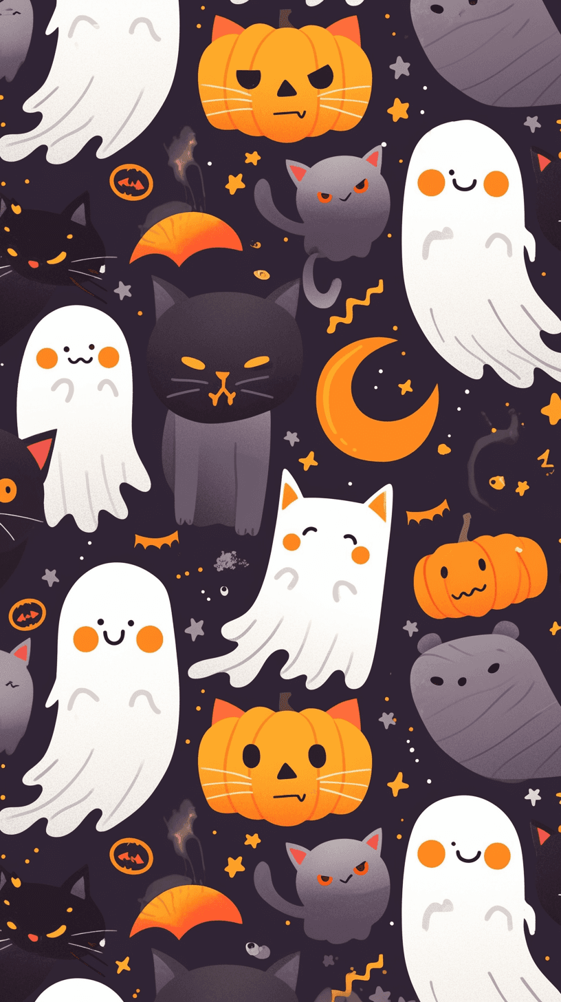 Halloween Ghost 1466 original repeating artwork