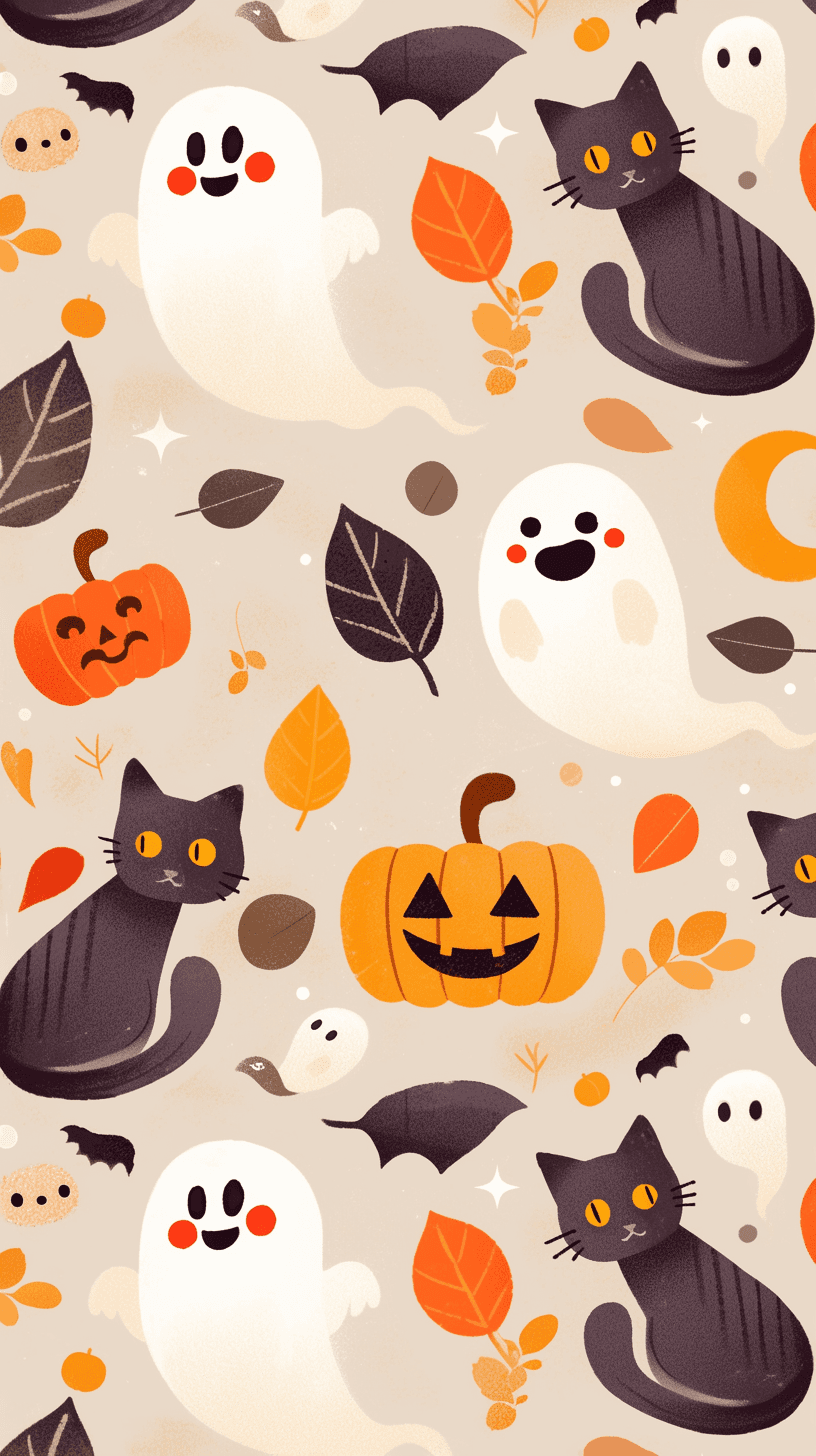 Halloween Ghost 1465 original repeating artwork