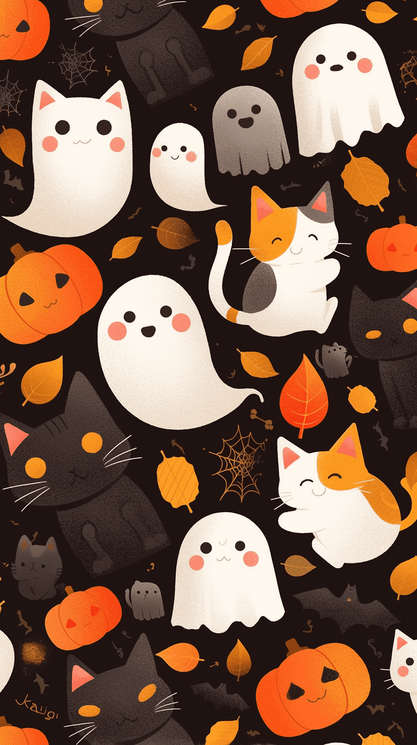 Halloween Ghost 1464 original repeating artwork