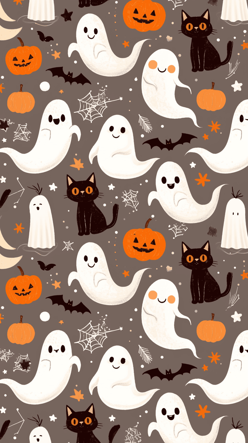 Halloween Ghost 1463 original repeating artwork