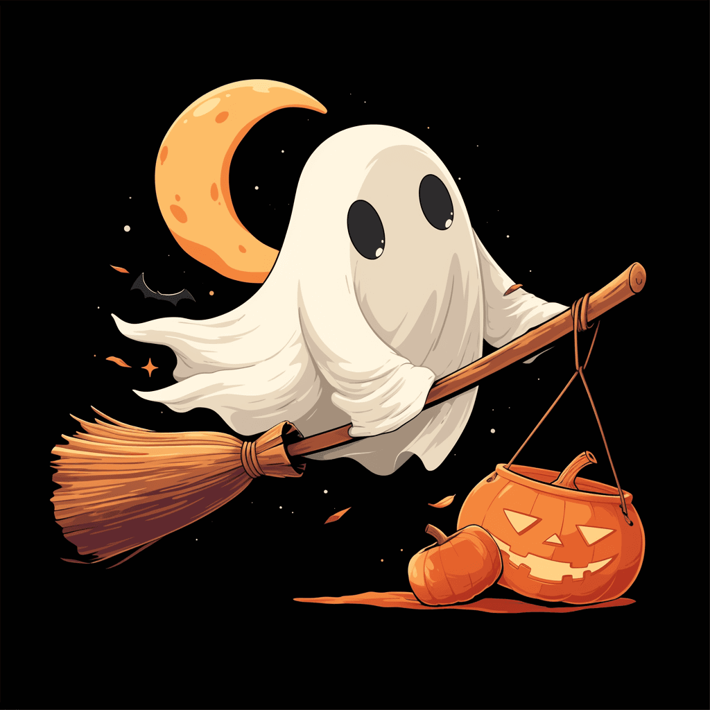 Halloween Ghost 1461 original repeating artwork