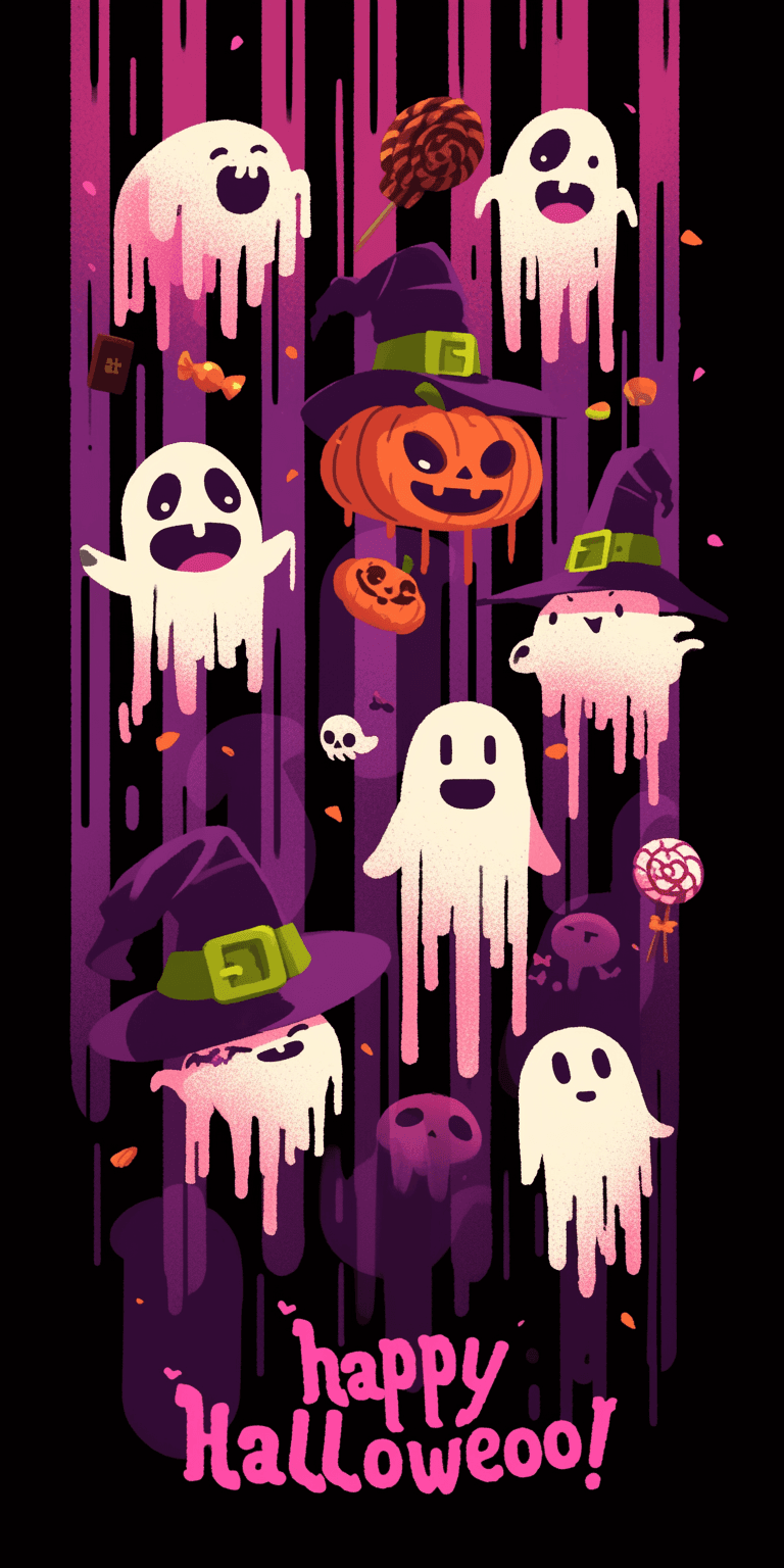 Halloween Ghost 1457 original repeating artwork