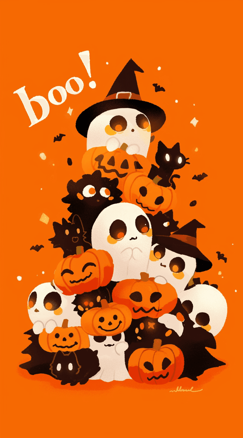 Halloween Ghost 1455 original repeating artwork