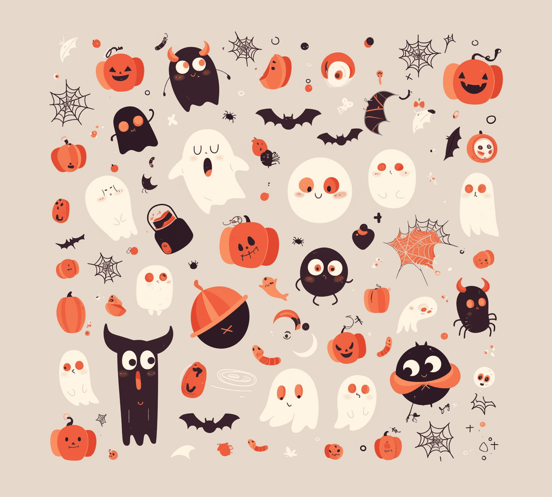 Halloween Ghost 1452 original repeating artwork