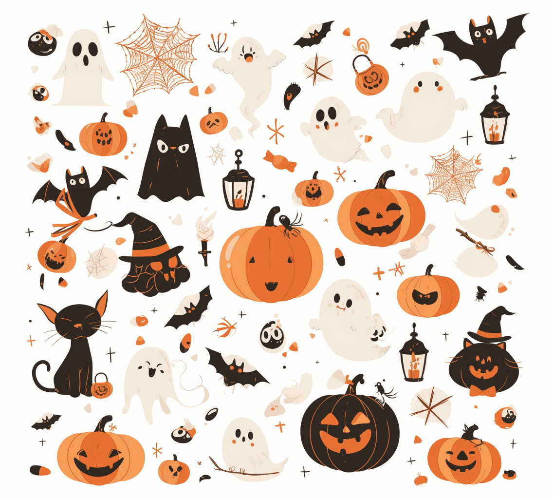 Halloween Ghost 1451 original repeating artwork