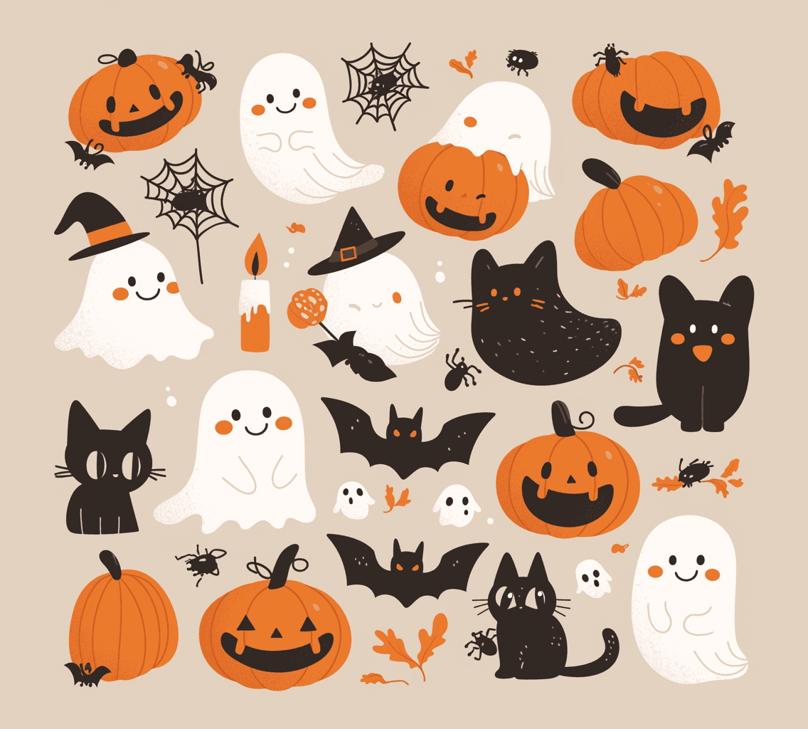 Halloween Ghost 1450 original repeating artwork