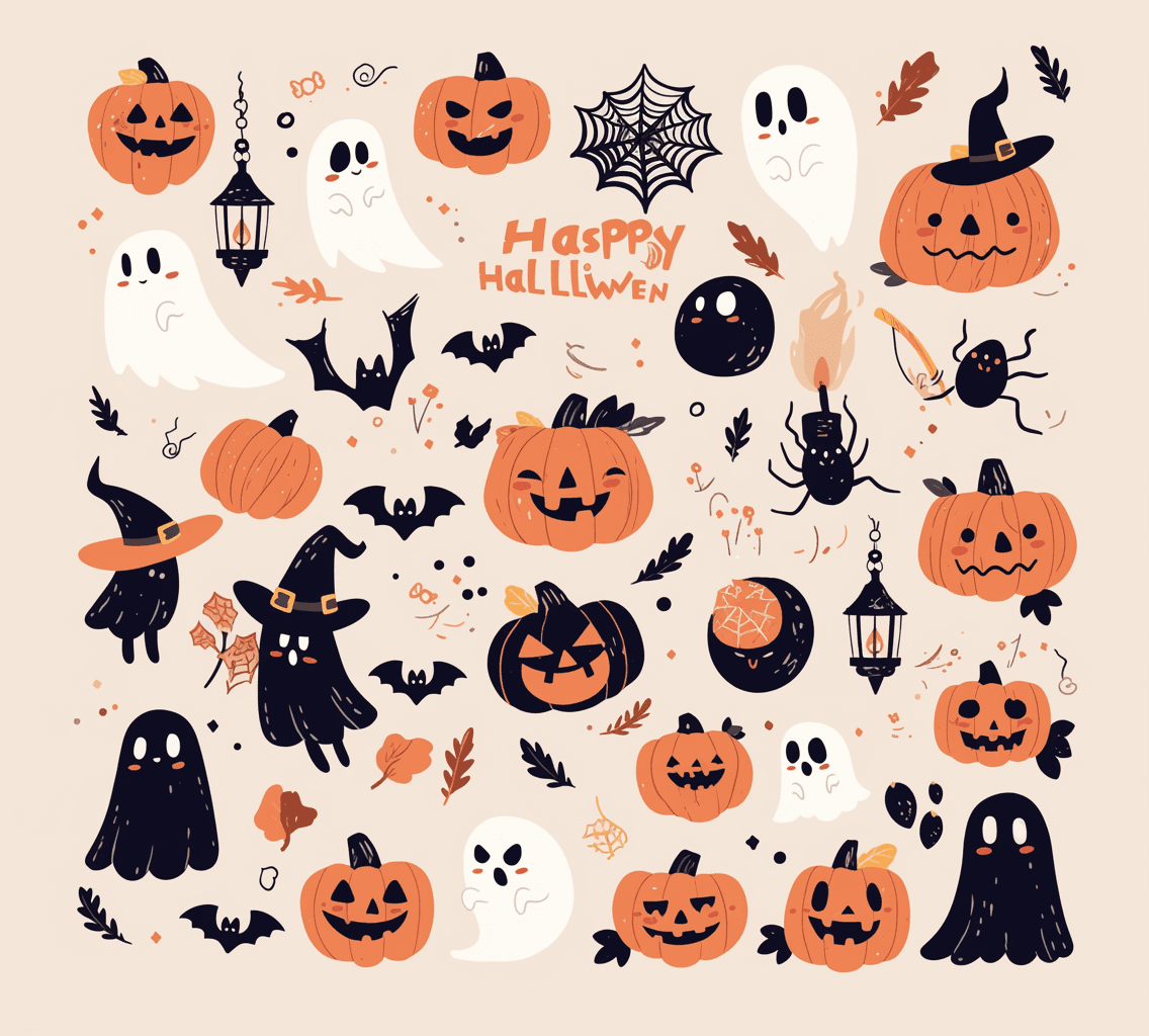 Halloween Ghost 1449 original repeating artwork