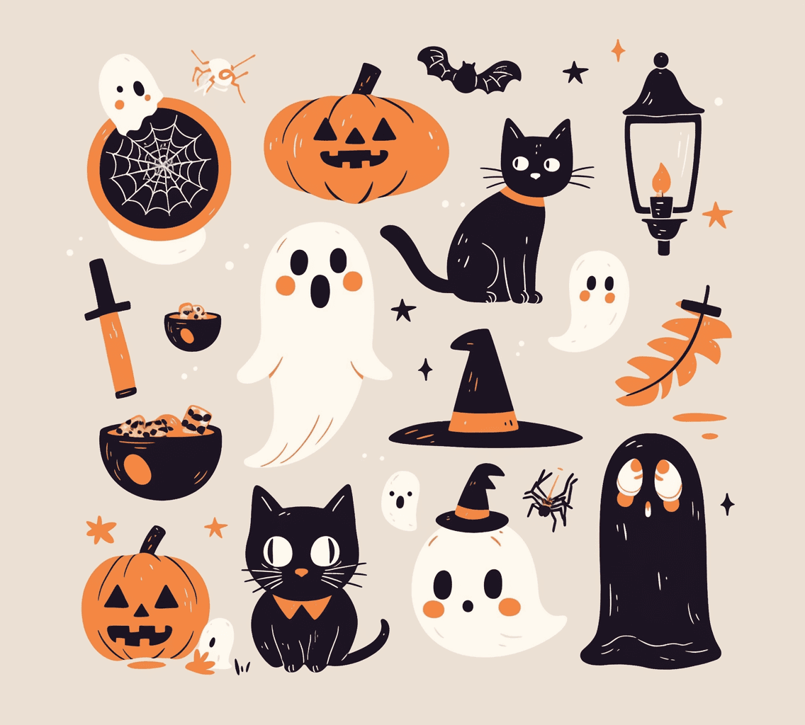 Halloween Ghost 1445 original repeating artwork