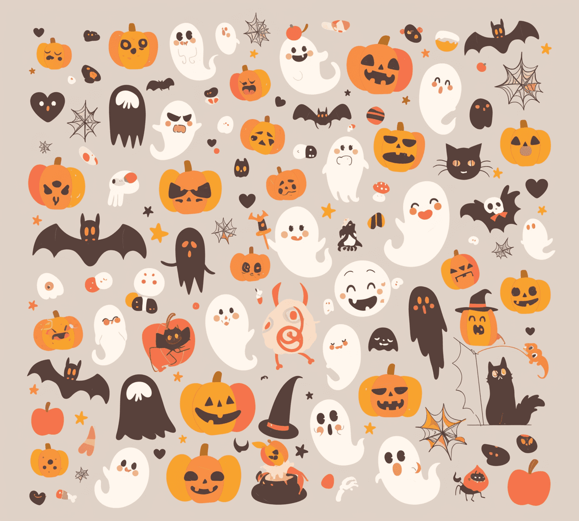 Halloween Ghost 1444 original repeating artwork
