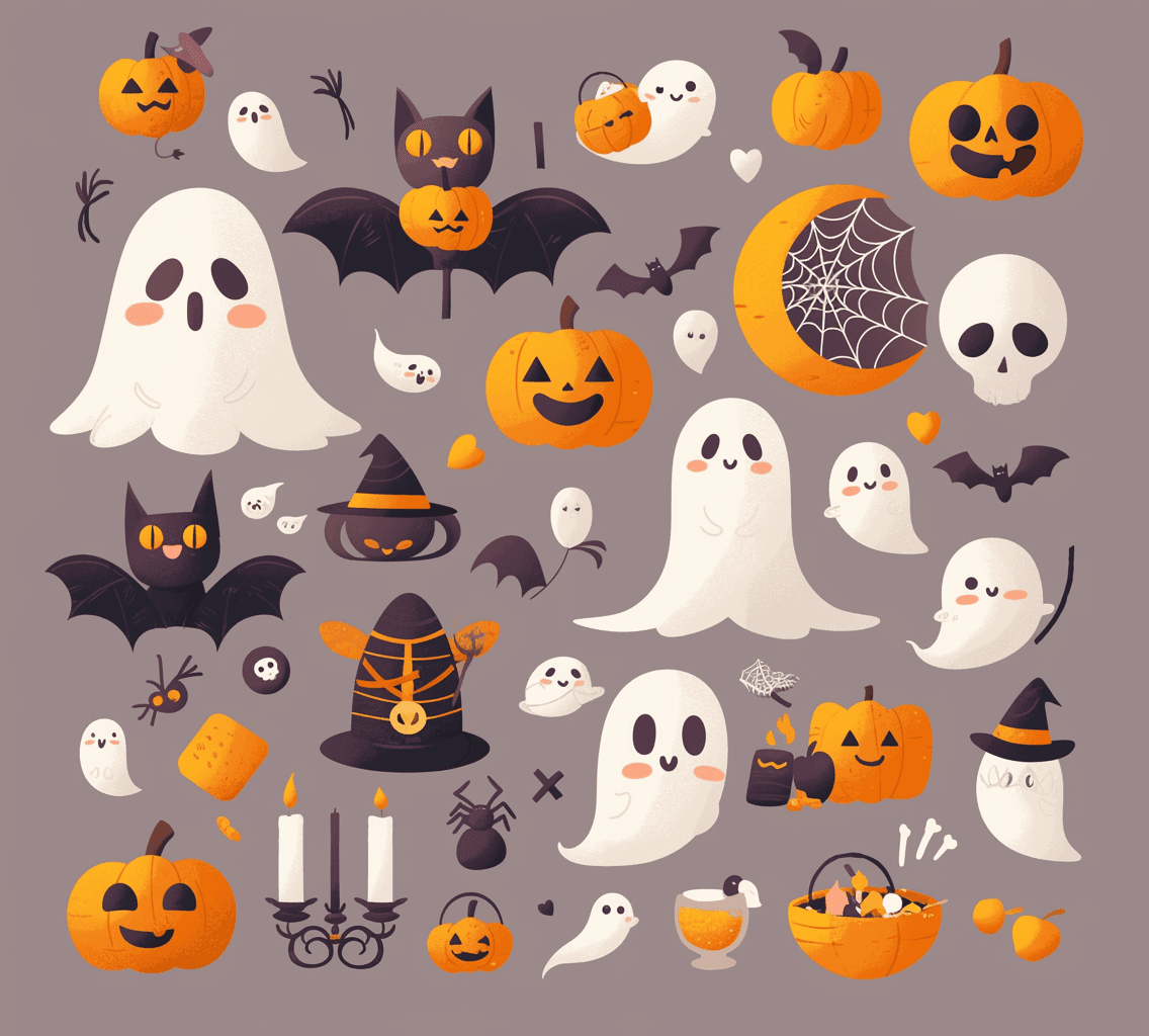 Halloween Ghost 1443 original repeating artwork