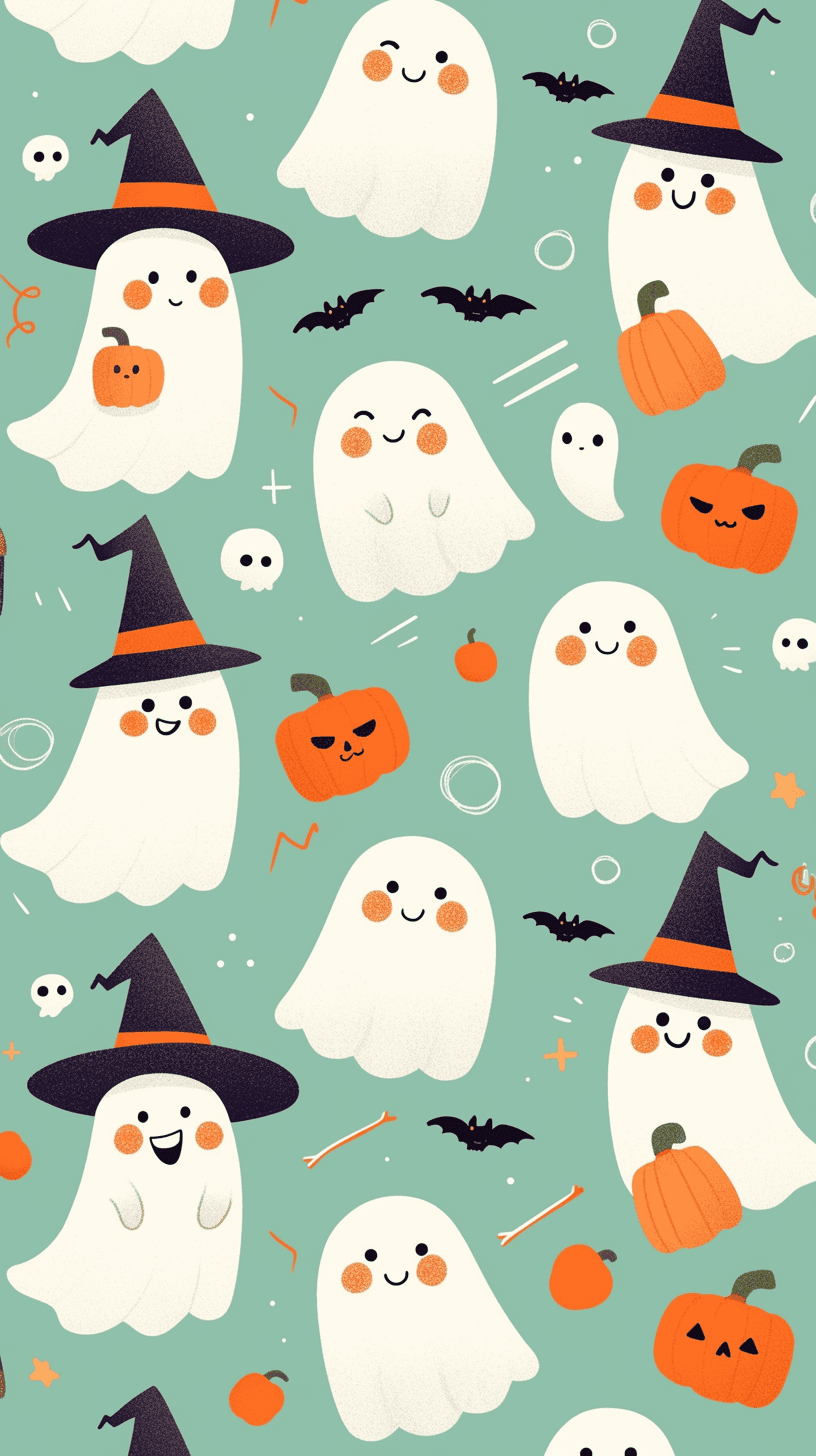 Halloween Ghost 1431 original repeating artwork