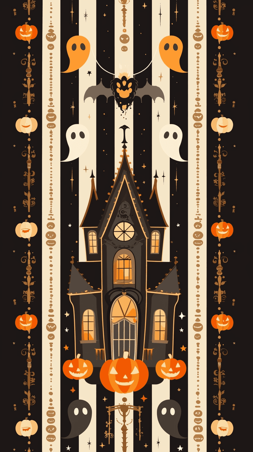 Halloween Ghost 1428 original repeating artwork