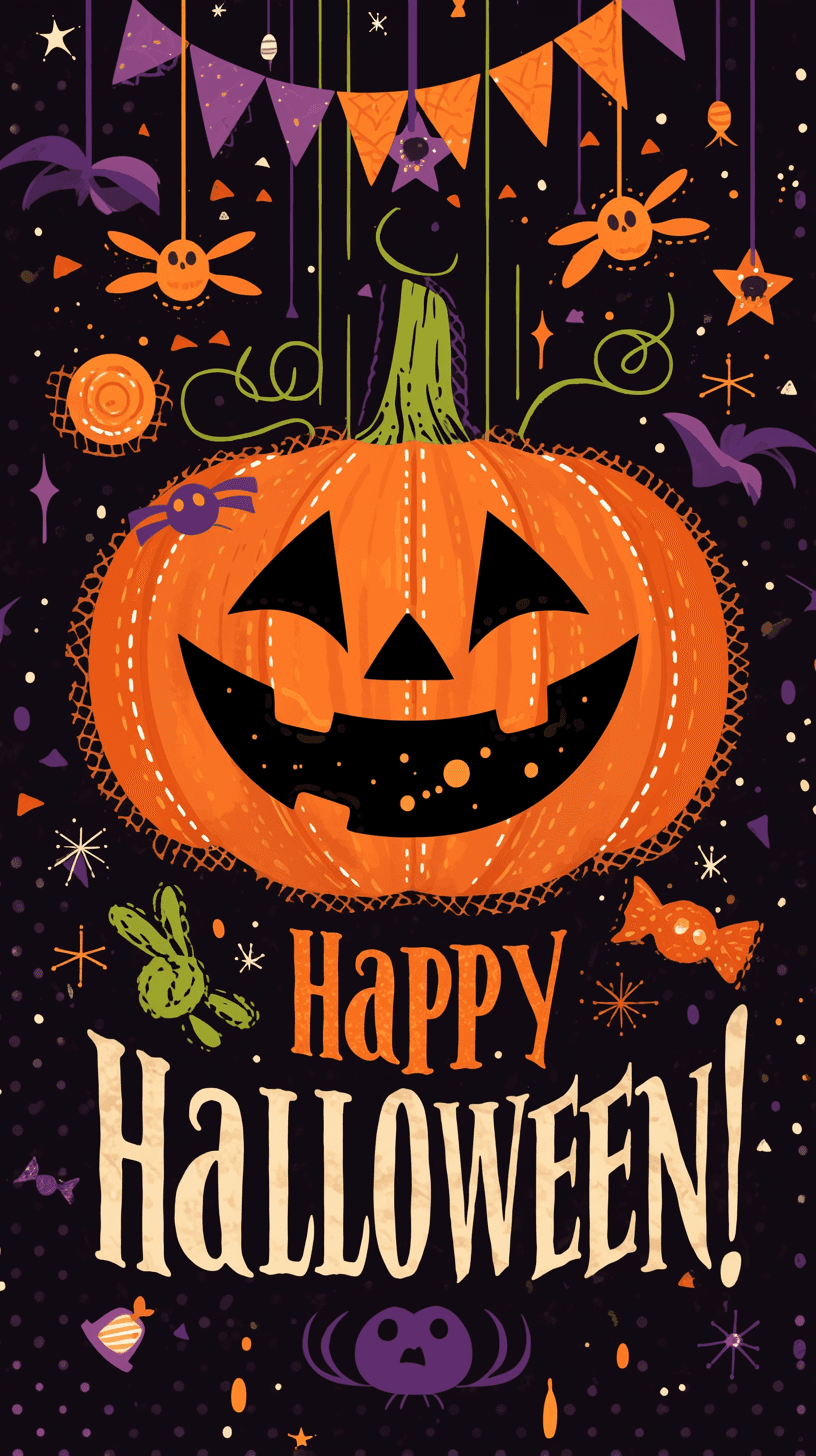 Halloween Pumpkin 421 original repeating artwork