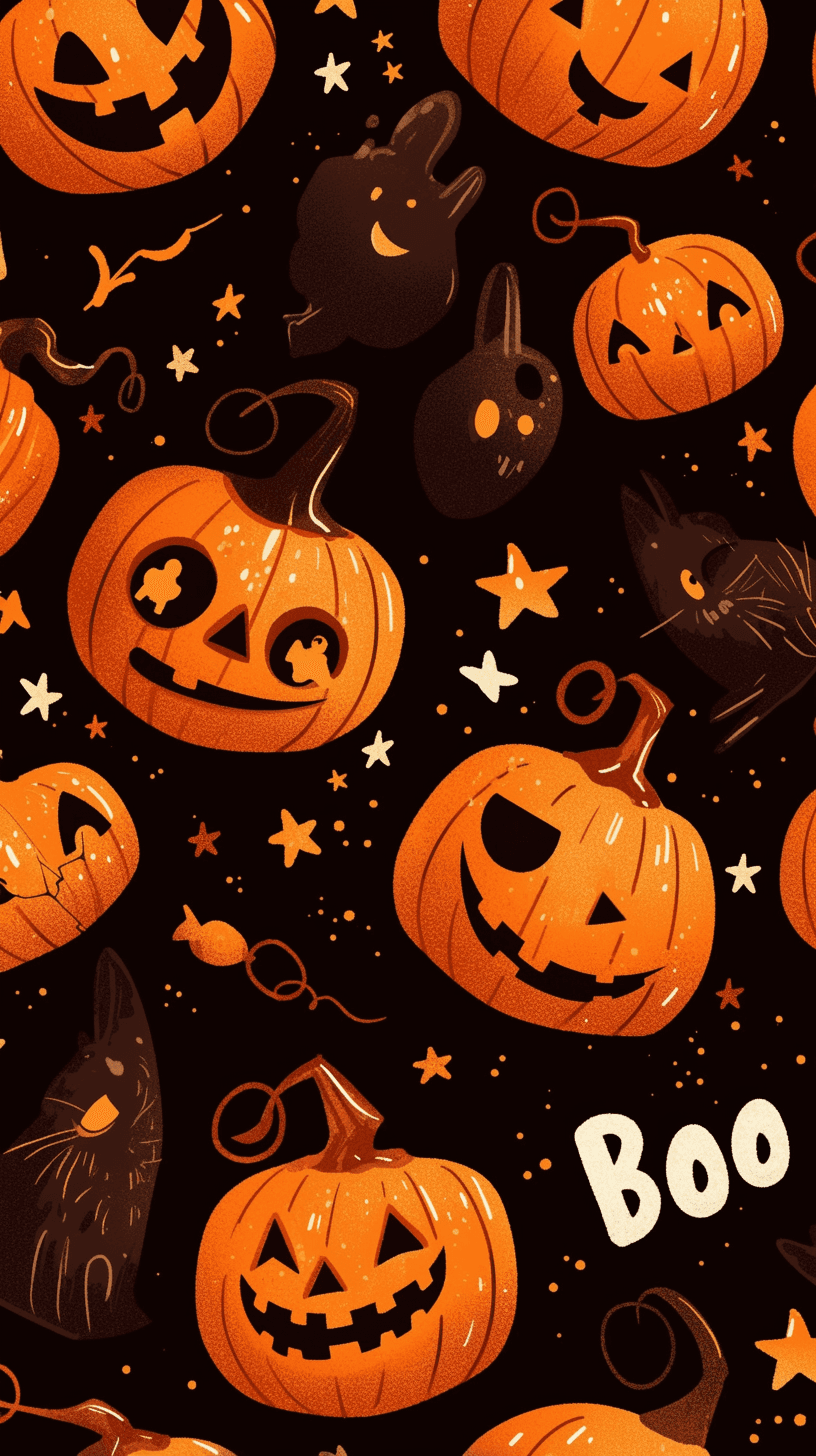 Halloween Pumpkin 413 original repeating artwork