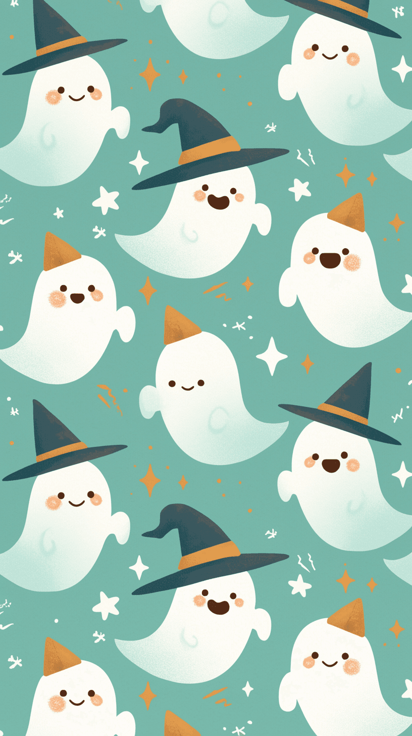 Halloween Ghost 1421 original repeating artwork