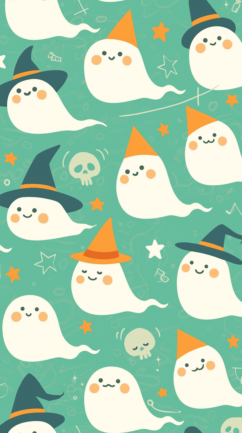 Halloween Ghost 1416 original repeating artwork