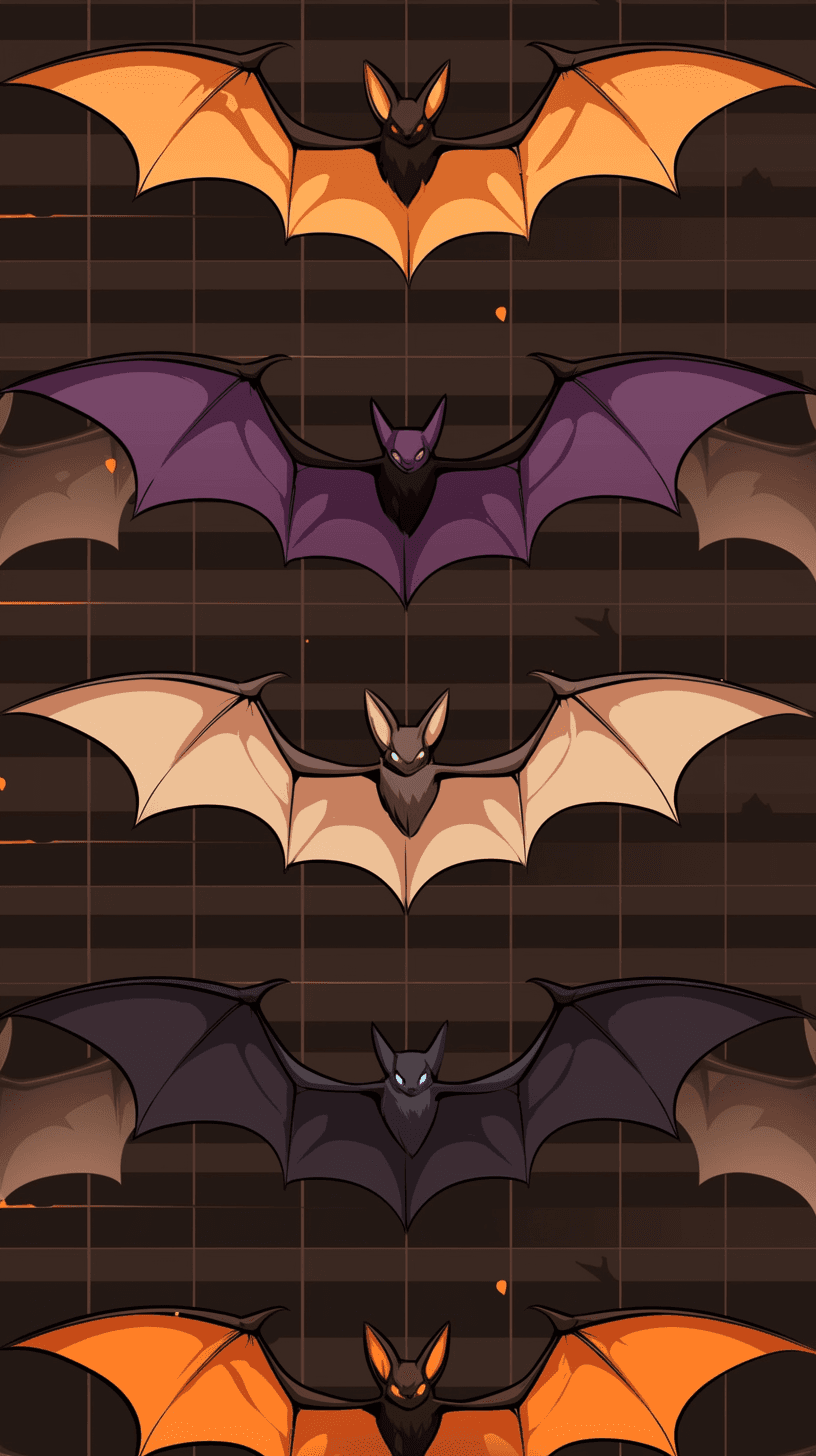 Halloween Bat Corner original repeating artwork