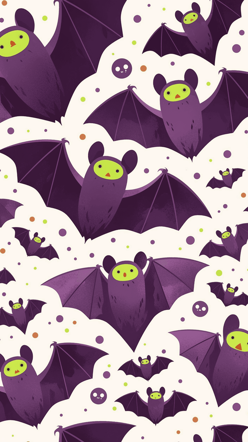 Halloween Bat Boulevard original repeating artwork