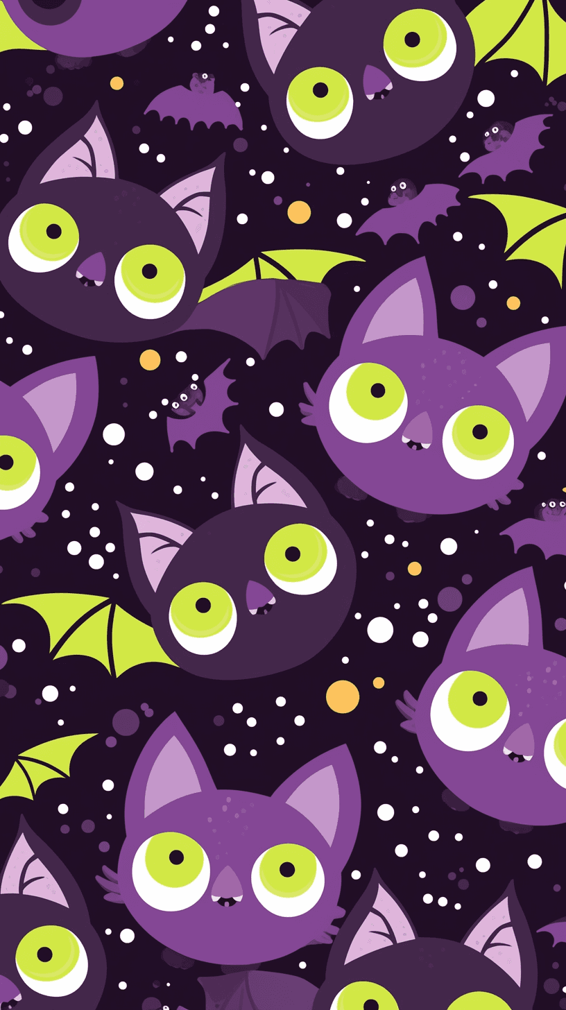 Halloween Bat Avenue original repeating artwork