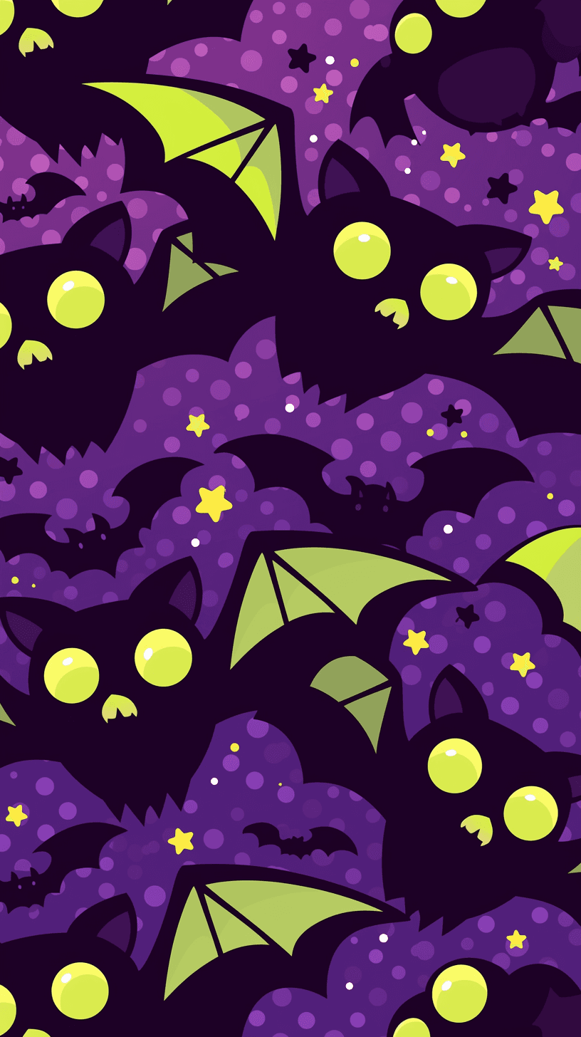 Halloween Bat Rest original repeating artwork