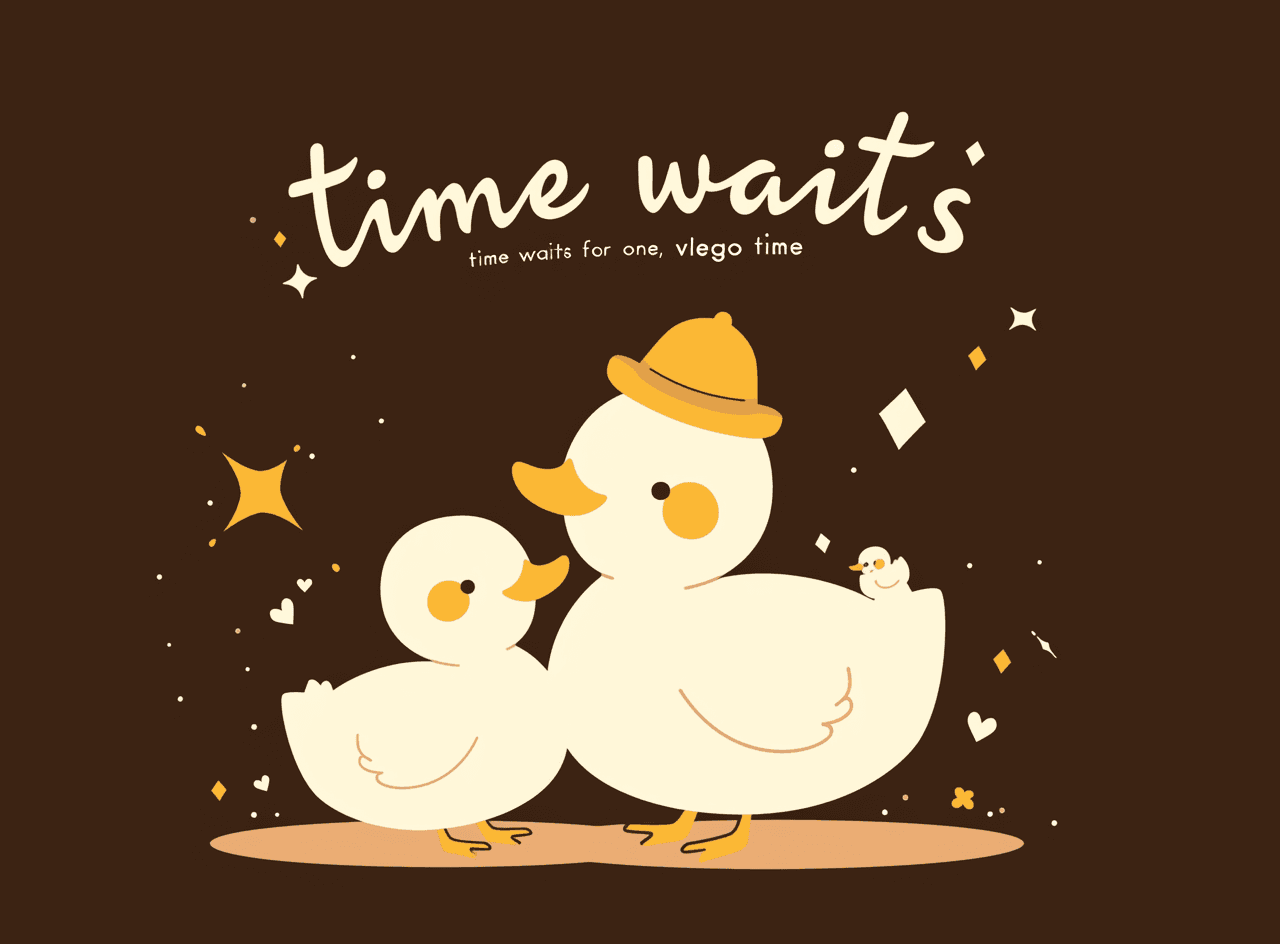 Retro Duck Picnic original repeating artwork