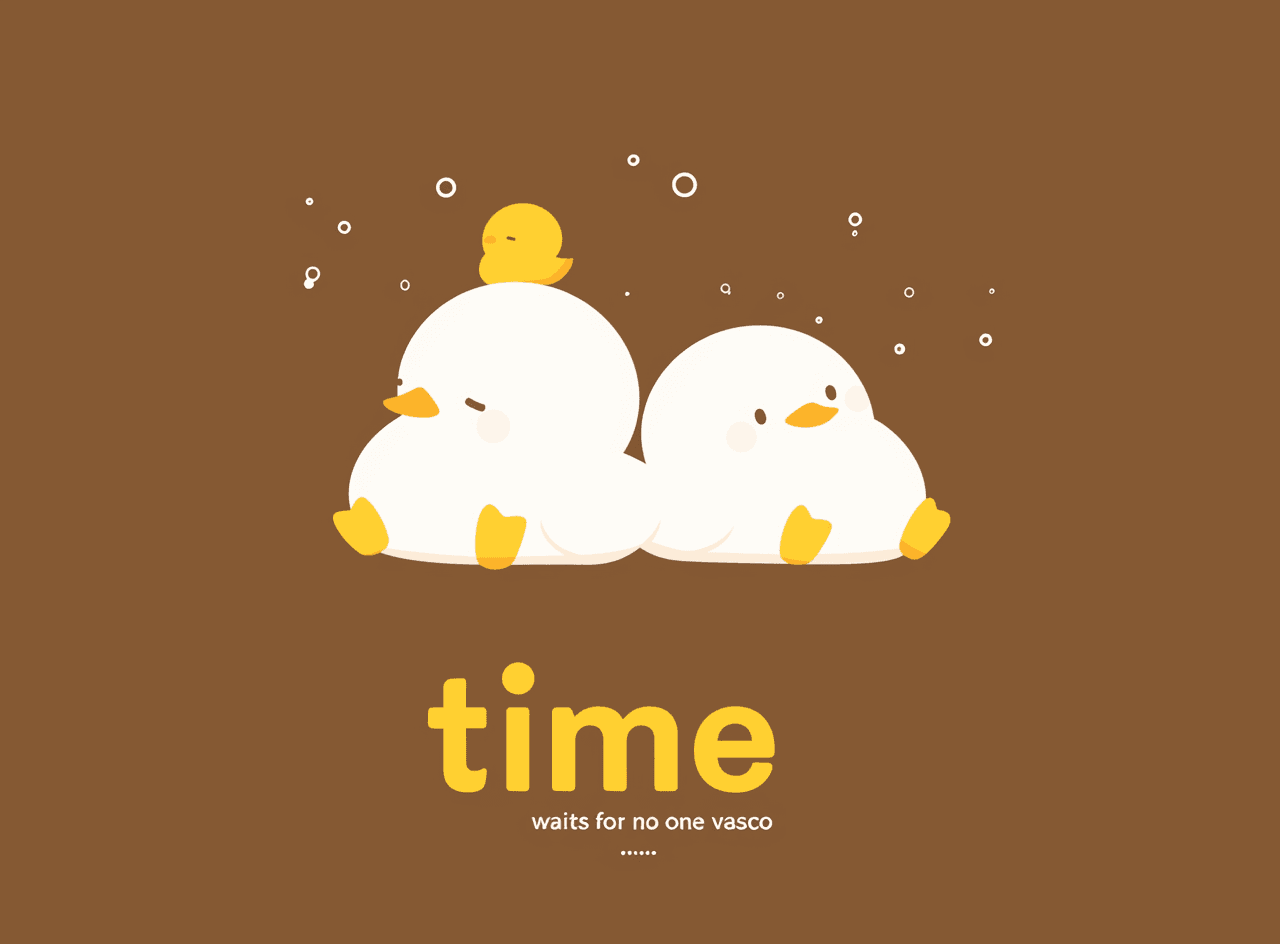 Retro Duck Parade original repeating artwork