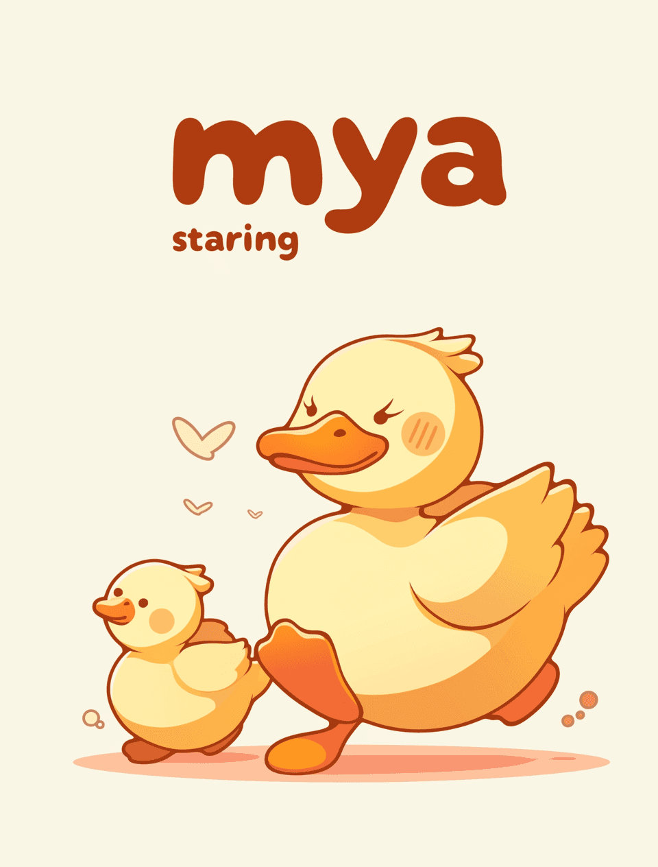 Retro Duck Party original repeating artwork