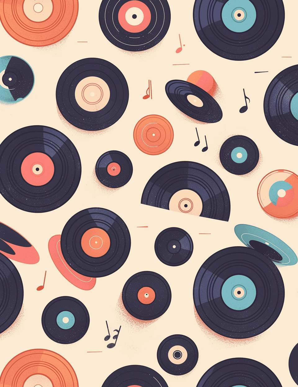 Retro Vinyl original repeating artwork
