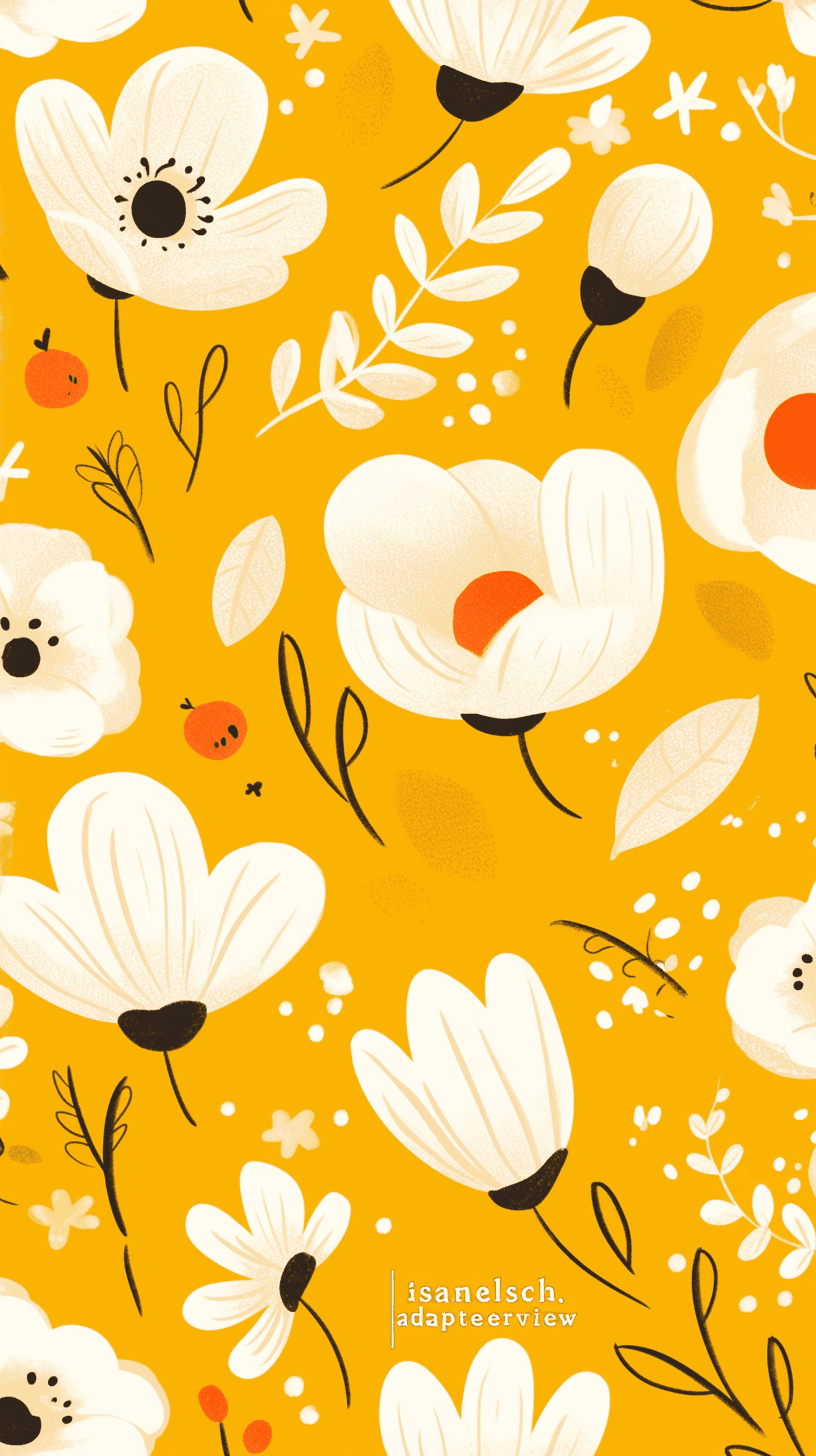 Retro Bloom Archive original repeating artwork
